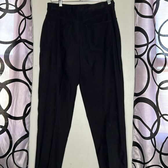 Talbots petites black flat front tapered pants size 12 petite - Picture 4 of 8